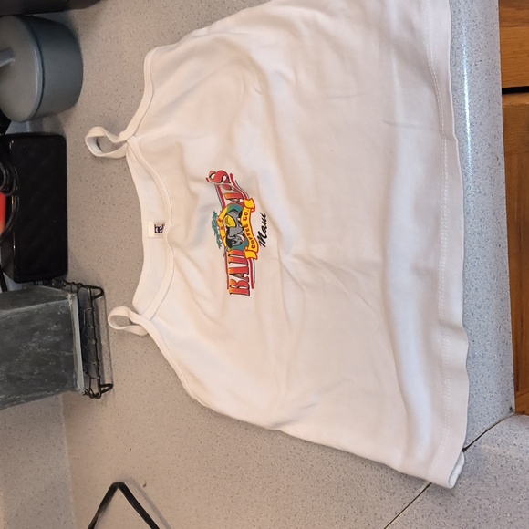 bella Brand Women's Bad Ass Coffee Co. Maui, Hawaii White Tank W/Donkey-NWOT - Picture 4 of 8